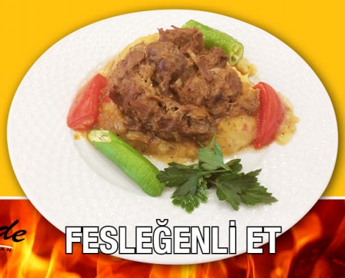 Fesleğenli Püre Yatağında Et