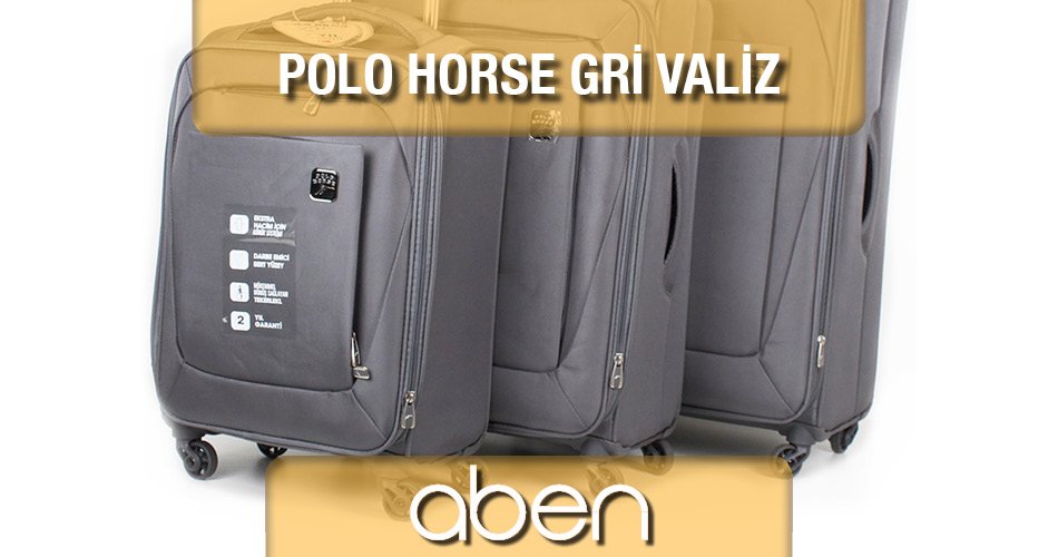 Polo Horse Gri Bavul Seti