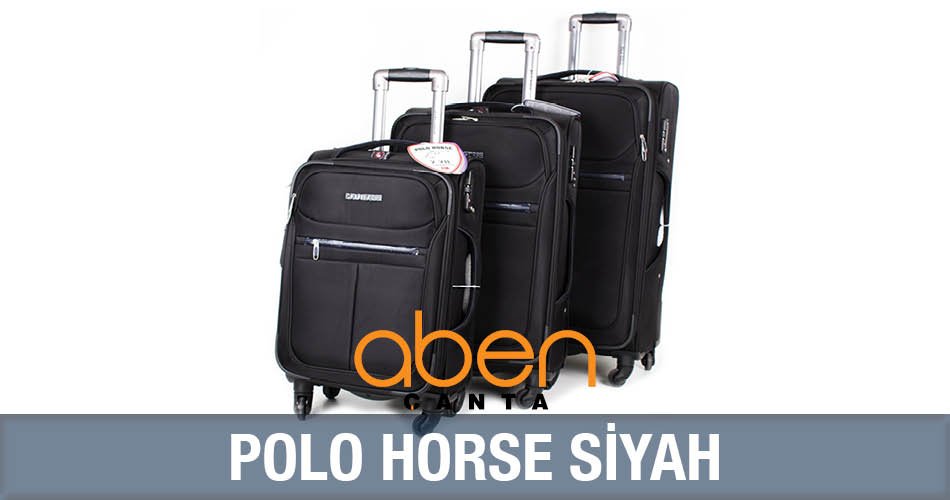 Polo Horse Siyah Ultra Lux Valiz