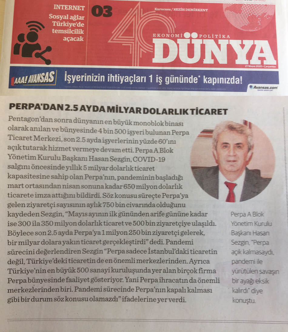 Dünya Gazetesi Perpa