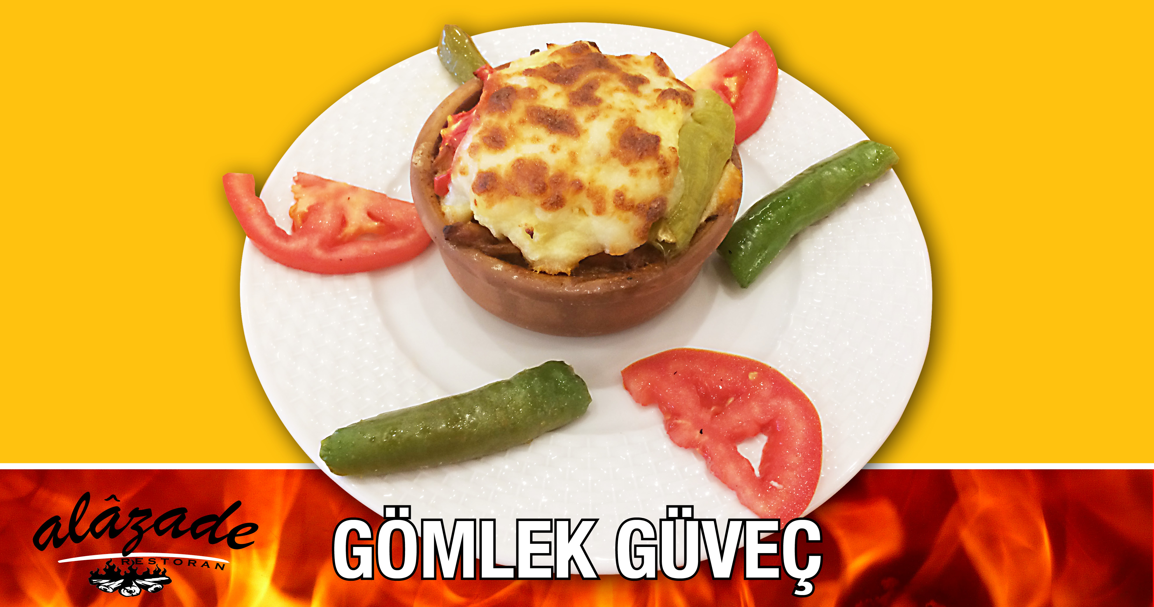 Gömlek Güveç Püreli Alazade Restoran