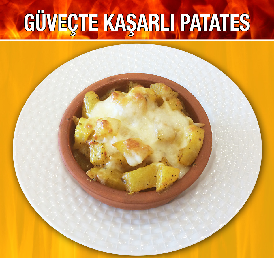 Güveçte Kaşarlı Patates Alazade Restoran
