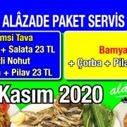 Alazade Restoran 25 Kasım 2020 Günün Menüsü