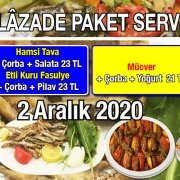 Alazade Restoran 2 Aralık 2020 Günün Menüsü
