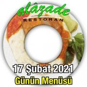 Alazade Restoran 17 Şubat Menü