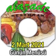 Alazade Restoran 2 Mart Menü