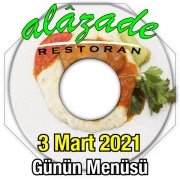 Alazade Restoran 3 Mart Menü