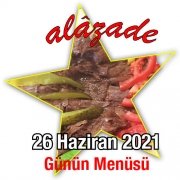 Alazade 26 Haziran Menü