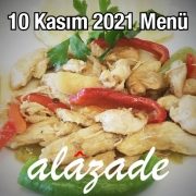Alazade 10 Kasım 2021 Menü