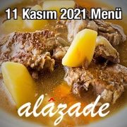 Alazade 11 Kasım 2021 Menü