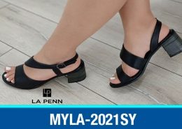 La Penn MYLA-2021SY Siyah Deri Sandalet