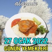 Alazade 27 Ocak 2022 Menü