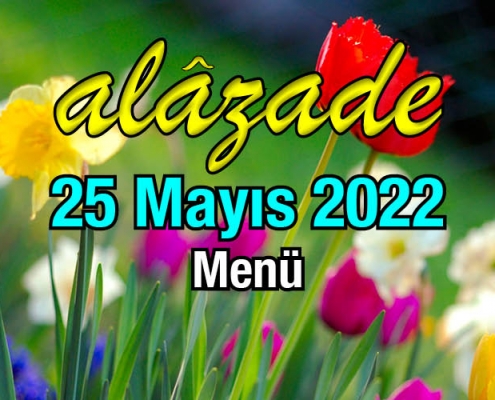 Alazade 25 Mayıs 2022 Yemekler