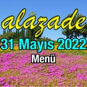 Alazade 31 Mayıs 2022 Yemekler