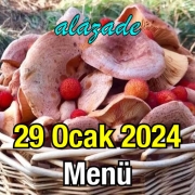 Alazade 29 Ocak 2024 Menü