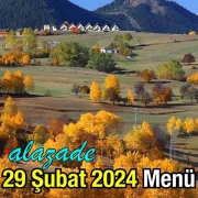 Alazade 29 Şubat 2024 Menü